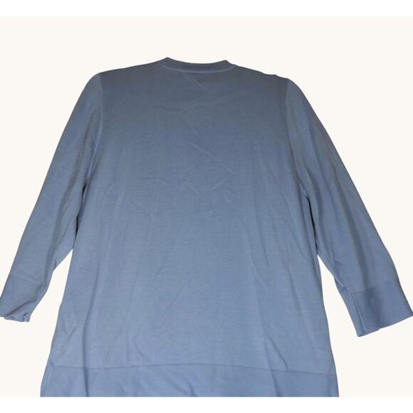 Coldwater Creek Cardigan Sweater Twin Set Womens 1X Blue Silk Cotton Knit Tank - Picture 6 of 16